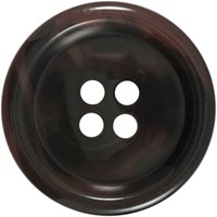 Milward Round Button (0.5cm thick) Dark Brown 25mm (2 pieces)-2