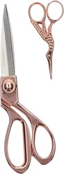 Milward Set Fabric Scissors (20cm) & Embroidery Scissors (9.5cm) Rosé Gold