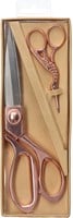 Milward Set Fabric Scissors (20cm) & Embroidery Scissors (9.5cm) Rosé Gold-2