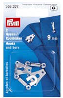 Prym Trouser and Skirt Hooks and Bars Silver 9 mm