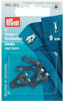 Prym Trouser and Skirt Hooks and Bars Black 9 mm