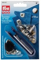 Prym Trouser Hooks and Bars Silver/Bronze 13 mm