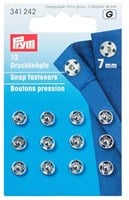 Prym Sew-On Snap Fasteners Silver 7 mm