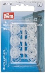 Prym Sew-On Snap Fasteners Round Transparent