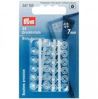Prym Sew-On Snap Fasteners Round Transparent 7 mm