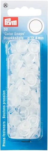 Prym Snap Fastener Color Snaps 12.4 mm Transparent Matte