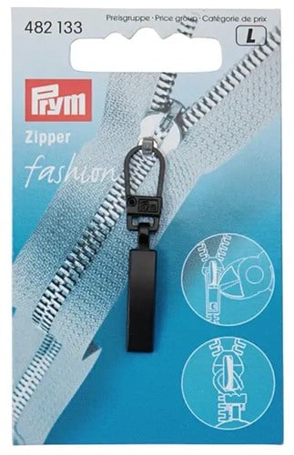 Prym Fashion Zipper Puller Classic Black