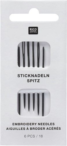 Rico Embroidery Needles Nr. 18 (Sharp Point)