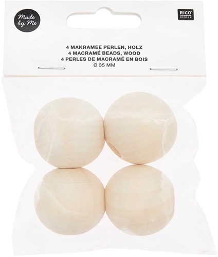 Rico Macramé Wooden Beads 35mm - 4 pieces-2