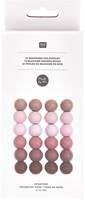 Rico Macramé Wooden Beads 25mm Shades of Rose - 24 pieces-2