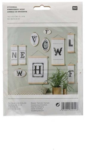 Rico Embroidery Hoop Oval 9.5 x 14.5 cm-2