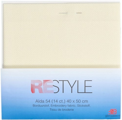 Restyle Embroidery Fabric Aida 54 (14 ct.) 087 Off-white-2
