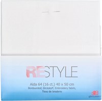 Restyle Embroidery Fabric Aida 64 (16 ct.) 009 White-2