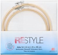 Restyle Set Borduurstof Aïda 54 (14 ct.) incl. Borduurringen 009 White-2