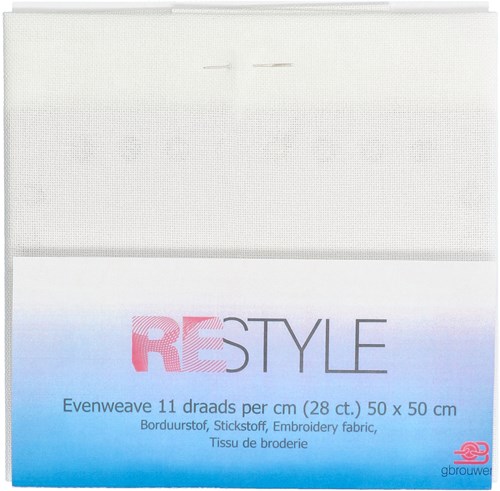 Restyle Embroidery Fabric Evenweave 11 threads per cm (28 ct.) 087 Off-white-2