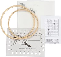 Restyle Set Embroidery Fabric Evenweave (28 ct.) incl. Embroidery Hoops 087 Off-white