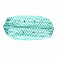 Wolplein Haaktas small wit/mint motief 21x12x13cm-2