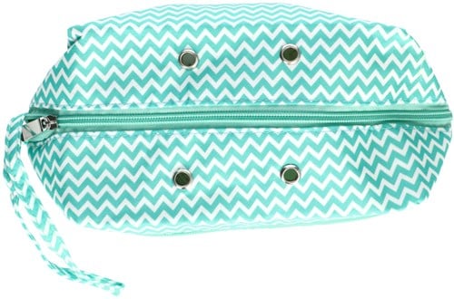 Wolplein Haaktas large wit/mint motief 29x12x17cm-2