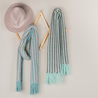 Crochet Pattern Yarn and Colors Fringed Scarf-3