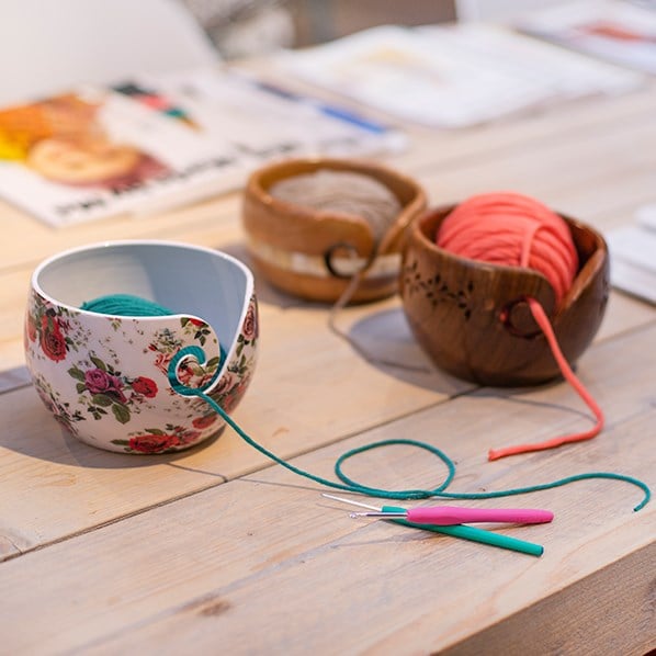 Durable Aluminum Yarn Bowl Rose 