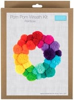Trimits Pom Pom Wreath Kit Rainbow