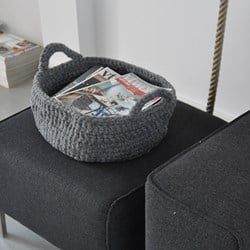 Pattern crocheted basket