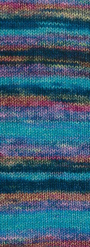Lana Grossa Gianna 004 Midnight blue/turquoise/light green/pink/purple-2