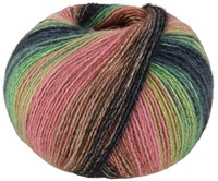 Lana Grossa Gianna 009 Erica/black/greenish yellow/light/dark green/brown