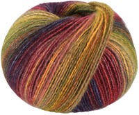 Lana Grossa Gianna 010 Corn yellow/orange/dark blue/grey-green/wine red