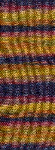 Lana Grossa Gianna 010 Corn yellow/orange/dark blue/grey-green/wine red-2