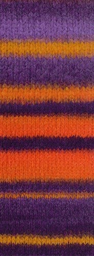 Lana Grossa Gigante 002 Dark Violet/Yellow/Grey-Purple/Orange/Blue-Violet-2