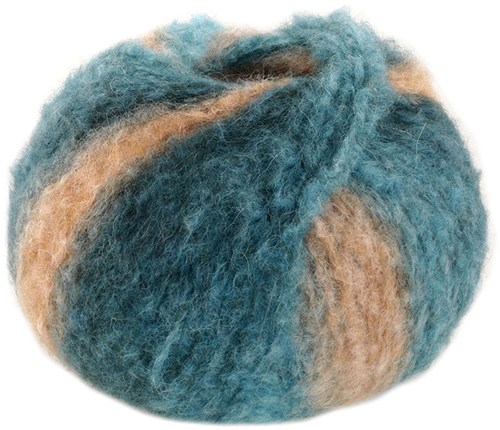 Lana Grossa Gigante 009 Turquoise/Grey/Dark Petrol/Camel/Beige