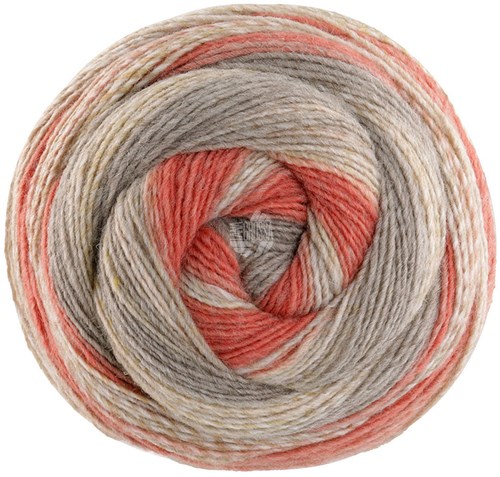 Lana Grossa Gomitolo Fusione 2024 Taupe/Beige/Vanilla/Salmon/Orange/Grey Brown/Light Grey