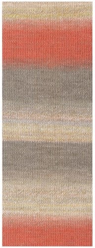 Lana Grossa Gomitolo Fusione 2024 Taupe/Beige/Vanilla/Salmon/Orange/Grey Brown/Light Grey-2