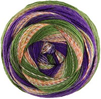 Lana Grossa Gomitolo Fusione 2027 Brown/Orange/Light Green/Light/Dark Olive/Green/Dark Purple