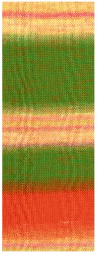 Lana Grossa Gomitolo Fusione 2028 Salmon/Yellow/Carnation/Green/Brown/Lobster-2