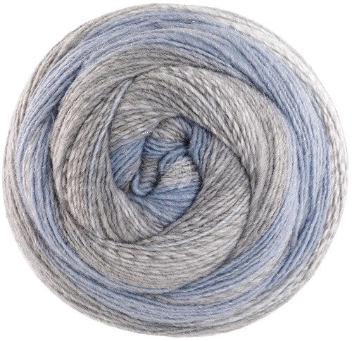 Lana Grossa Gomitolo Gala 4021 Light/Grey Blue/Silver/Light/Medium Grey