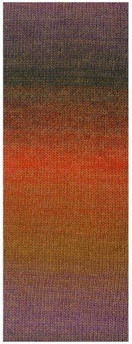Lana Grossa Gomitolo Gala 4026 Antique Violet/Grey Brown/Rust/Orange/Ochre Yellow-2