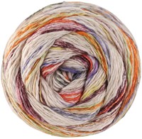 Lana Grossa Gomitolo Hippie 3035 Orange/Black Berry/Natural/Purple Blue/Light Green/Lime