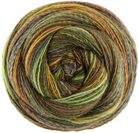 Lana Grossa Gomitolo Magico 3021 Pastel/Yellow Green/Dark Olive/Ochre Yellow/Camel/Nougat/Grey Brown/Blue Grey