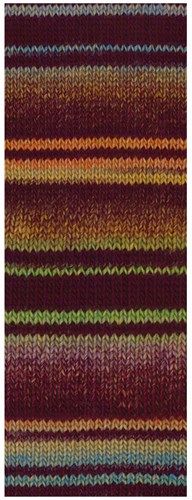 Lana Grossa Gomitolo Magico 3022 Blackberry/Beige/Grey Blue/Light Green/Old Pink/Orange-2