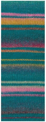 Lana Grossa Gomitolo Magico 3024 Petrol/Sea Green/Grey/Grey Red/Burgundy/Pink/Mustard Yellow/Grey Brown-2