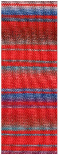 Lana Grossa Gomitolo Magico 3029 Burgundy/Fire Red/Light Grey/Denim Blue/Grey/Fuchsia-2