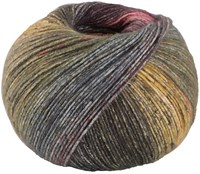 Lana Grossa Gomitolo Mambo 2032 Amber/Dark Grey/Blackcurrant/Clove Pink/Mustard Yellow/Moss Green/Orange-2