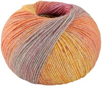 Lana Grossa Gomitolo Mambo 2033 Green/Light Yellow/Orange/Pink/Pastel Turquoise/ Mandarin/Mint-2