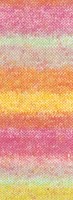 Lana Grossa Gomitolo Mambo 2033 Green/Light Yellow/Orange/Pink/Pastel Turquoise/ Mandarin/Mint-3