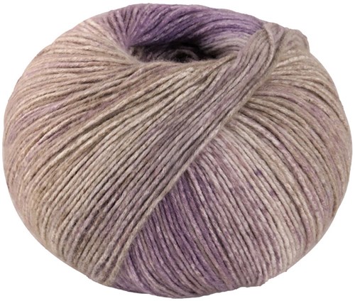Lana Grossa Gomitolo Mambo 2034 Purple/Gray Beige/Raw White/Taupe/Vanilla/Sand Beige