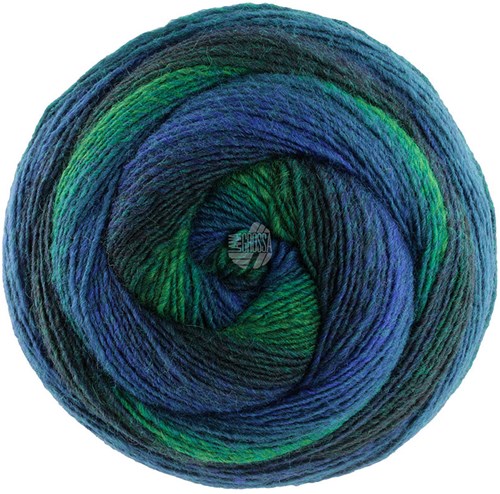 Lana Grossa Gomitolo Versione 448 Dark Petrol/Black/Opal/Petrol Green