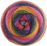 Lana Grossa Gomitolo Versione 451 Orange/Yolk Yellow/Olive/Dark Grey/Grey Violet/Red Purple/Pink
