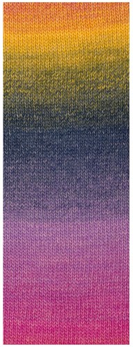 Lana Grossa Gomitolo Versione 451 Orange/Yolk Yellow/Olive/Dark Grey/Grey Violet/Red Purple/Pink-2
